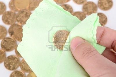 como limpar moedas de cobre