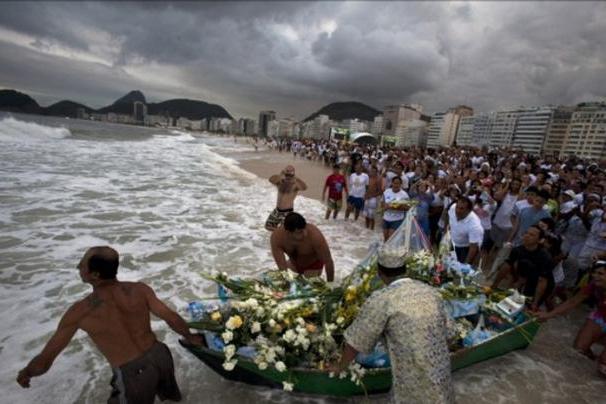 Brasil celebrando el año nuevo