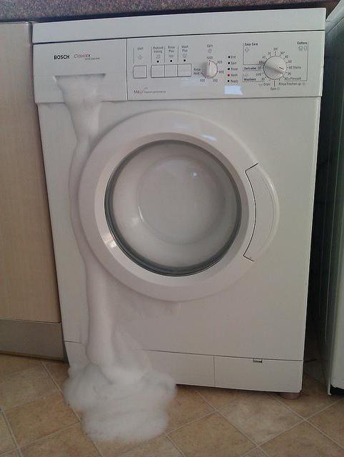 washing machine flows from below causes