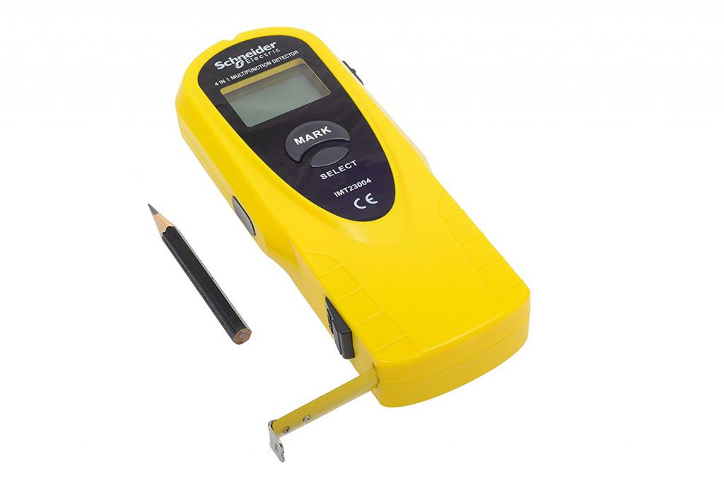 flush-mounted detector with tape measure included