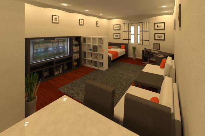 foto do design de interiores do apartamento estúdio