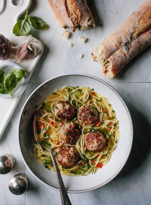 soupe aux boulettes de viande recette étape par étape avec photos