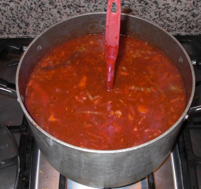 Kuhajte recept za borscht sa fotografijom