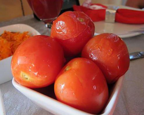 עגבניות עם גזר tops: מתכון