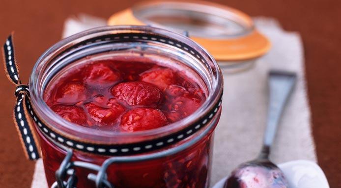 confiture de framboise saine 