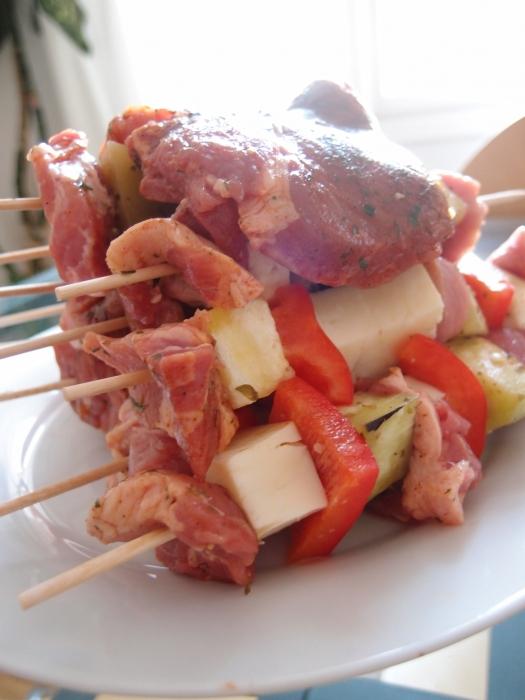 kebab de porc au kéfir recette