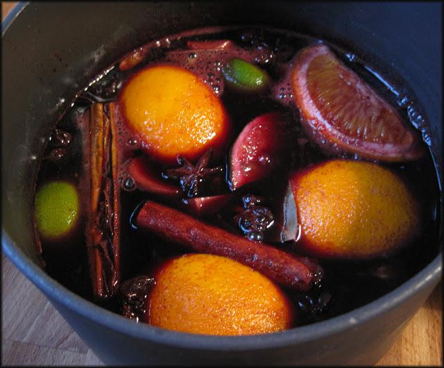 mulled wine of red wine 