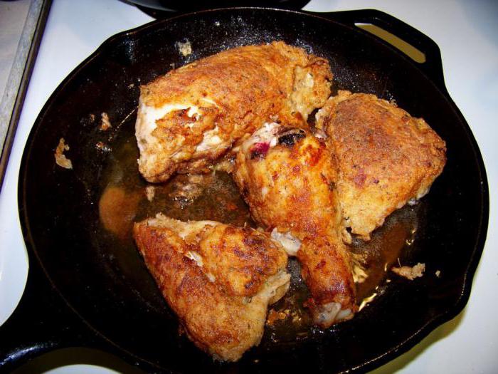 Cream chicken in a pan: photo, recipe