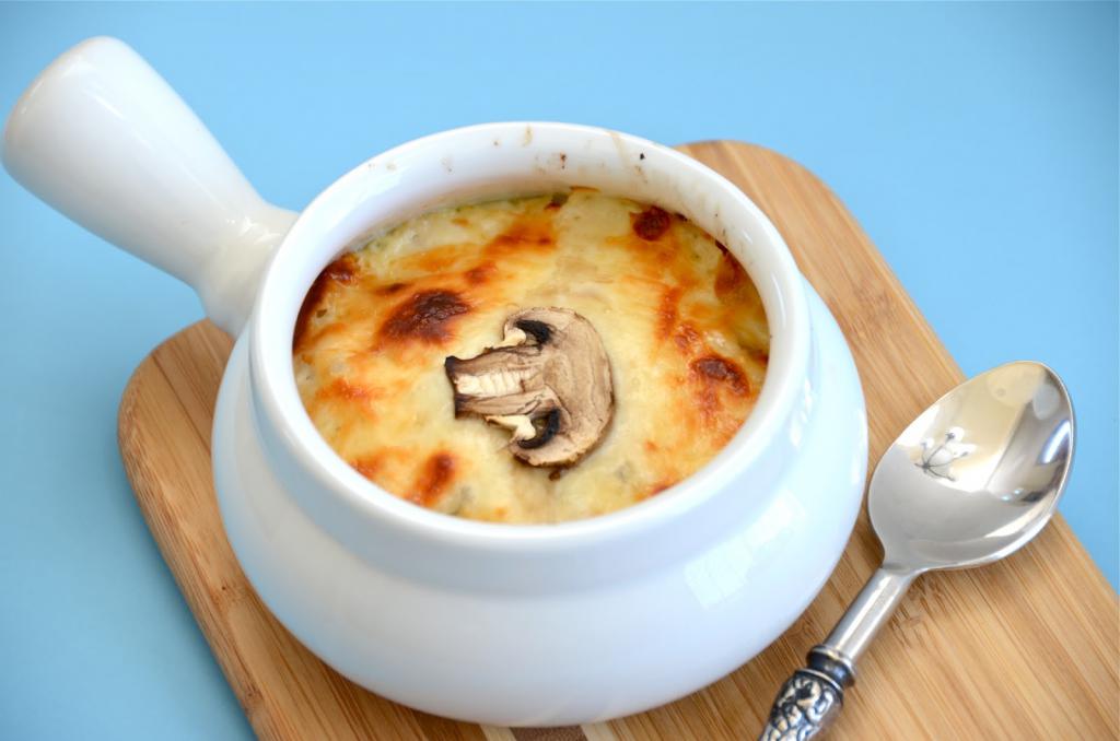 julienne met kip en champignons