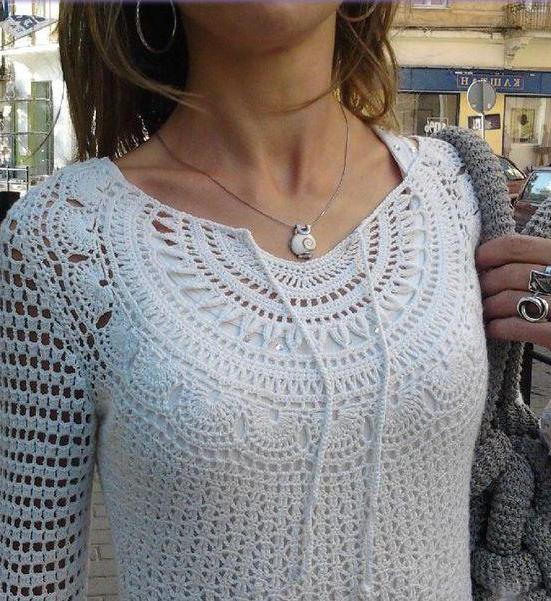 лятна блуза плетене на една кука модел 