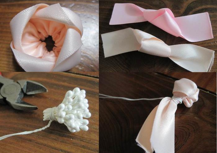 bouquet ball of satin ribbons 
