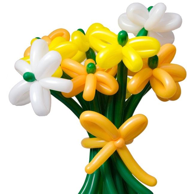 flowers from balloons own hands
