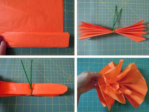 How to make a flower from corrugated paper