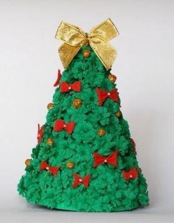 Oluklu kağıttan bir Noel ağacı adım adım nasıl yapılır