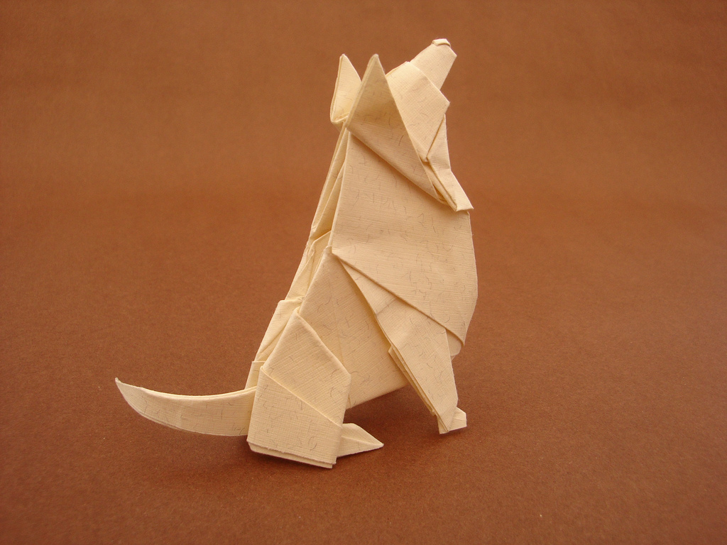 comment faire un chien en papier origami