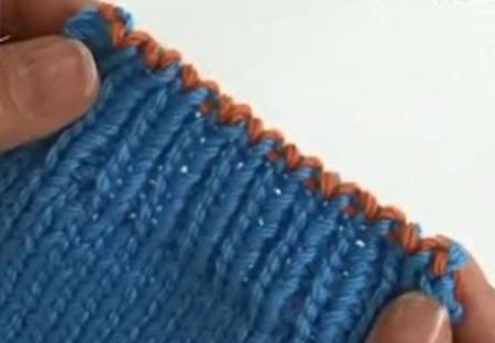 како затворити петље на еластичној траци иглама за плетење