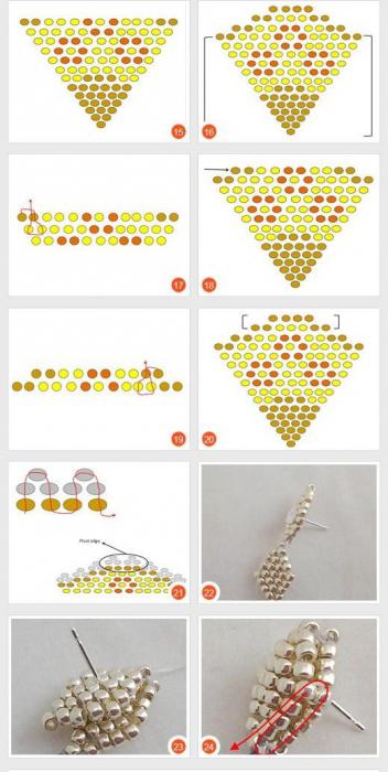 σχήματα σκουλαρίκια beadwork