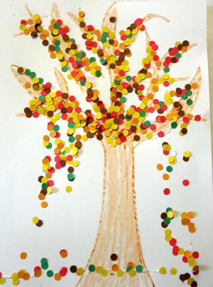 árbol de otoño de bricolaje para jardín de infantes 