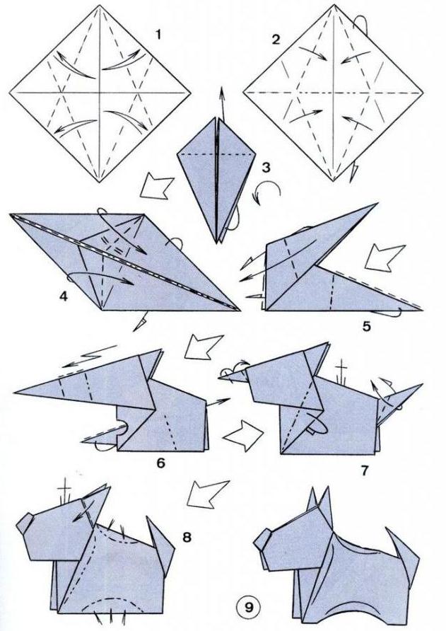 diagram origami - pies