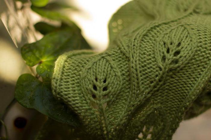 motif de feuilles de tricot
