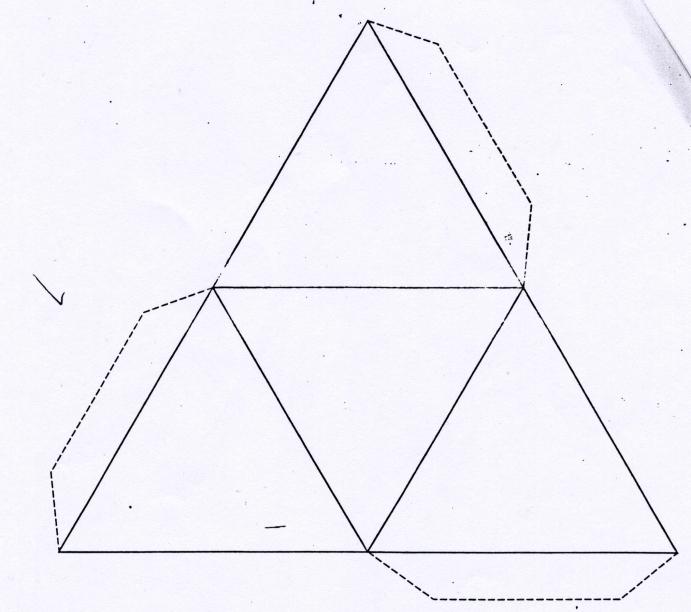 kā izveidot tetraedru no papīra