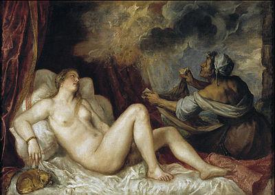 Rembrandt Titian Danae 