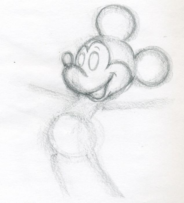 hoe Mickey Mouse te tekenen