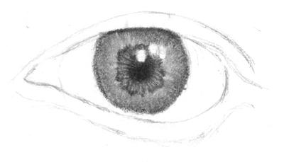 hoe je ogen tekent met een potlood dat opnieuw wordt gearceerd