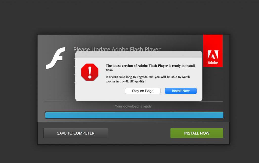 Adobe Flash Player frissítő telepítő