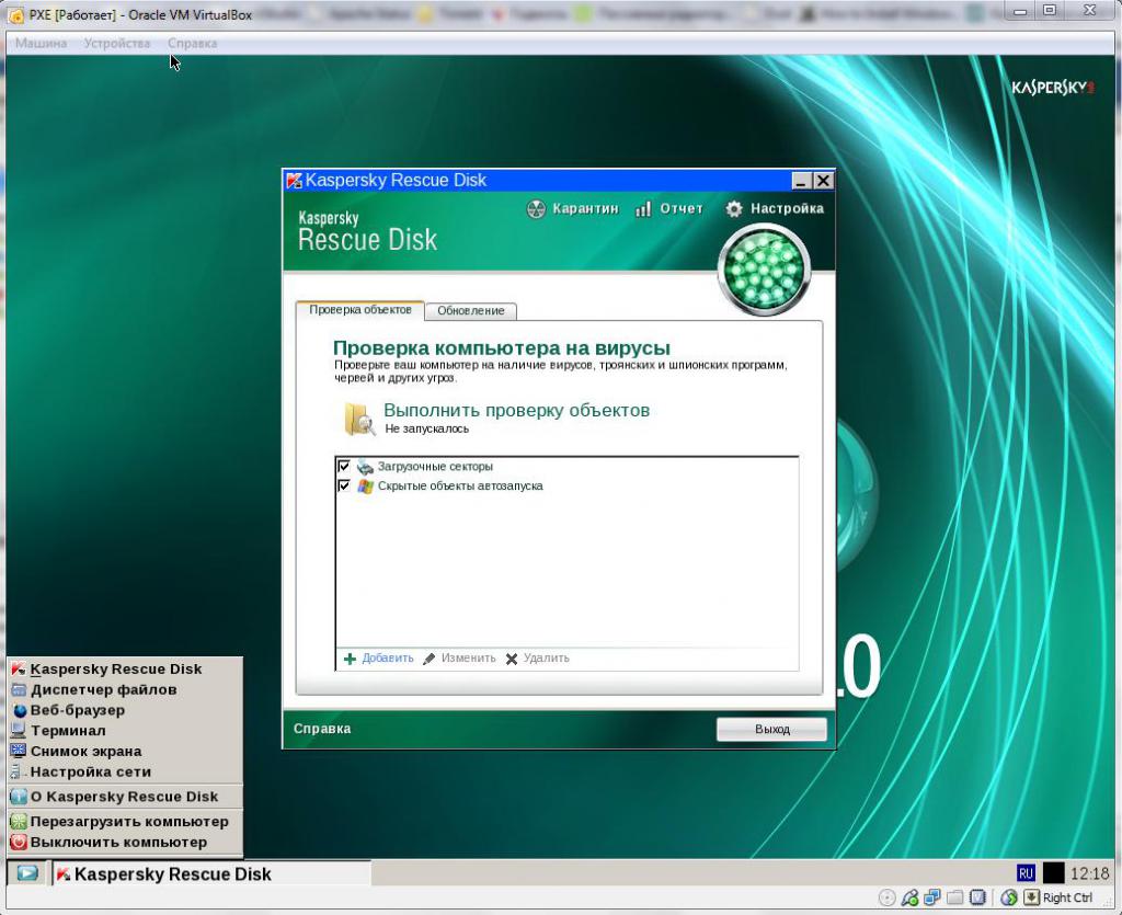 Antivirový program Kaspersky Rescue Disk