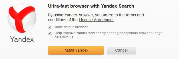 ติดตั้งเบราว์เซอร์ Yandex บนคอมพิวเตอร์ของคุณ