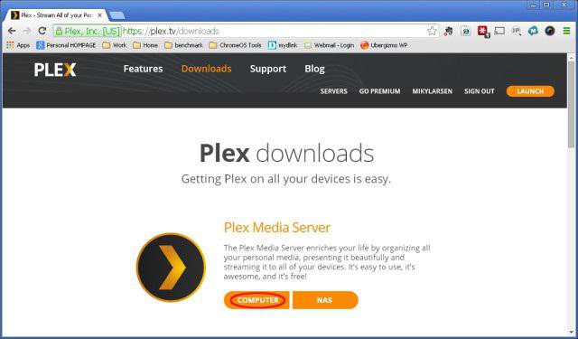 plex media server how to use lg 