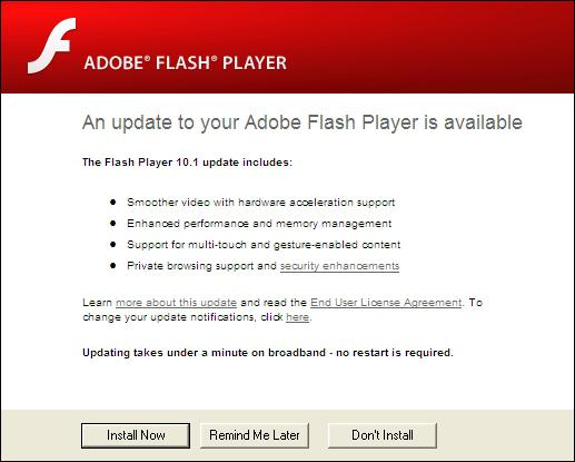 Adobe Flash Player på russisk