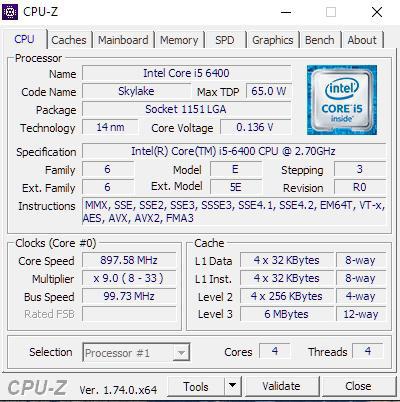 Intel Core i5 6400 skylake-processor