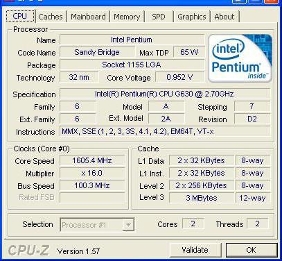 Intel Pentium CPU g630