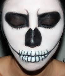 skeletový makeup pre dievča