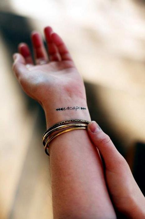 moteriškos riešo tatuiruotės