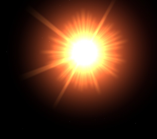 태양은 축을 중심으로 회전합니다.