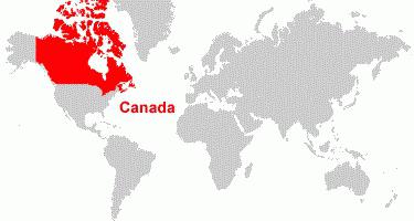 på vilken kontinent finns Kanada 