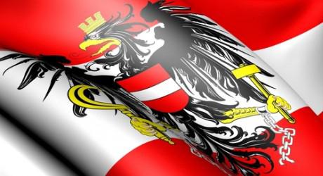 Österreich Flagge und Wappen