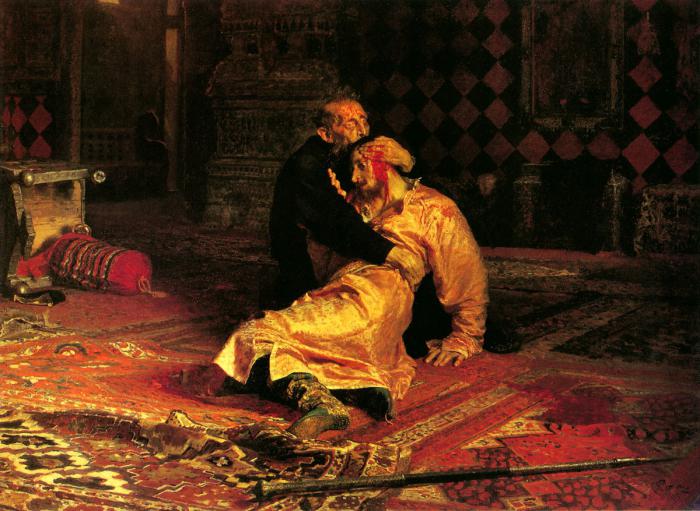 Das Malen von Ivan, dem Schrecklichen, tötet seinen Sohn