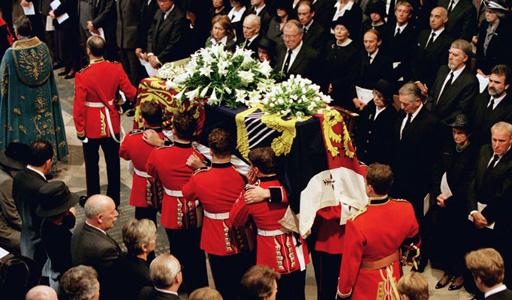 Înmormântarea prințesei diana din Wales