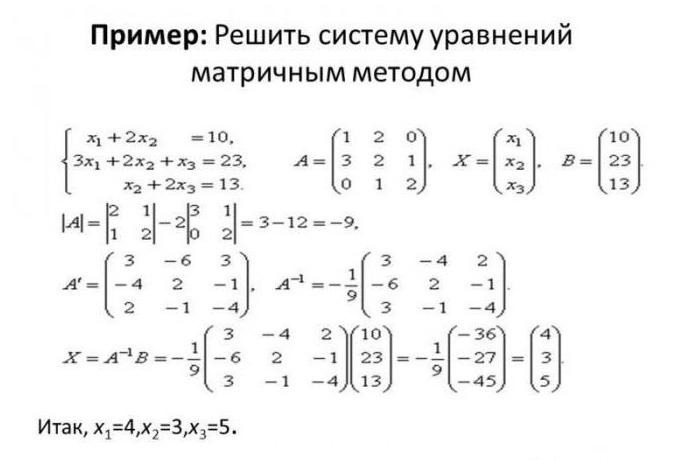 matrix method for solving systems of linear equations