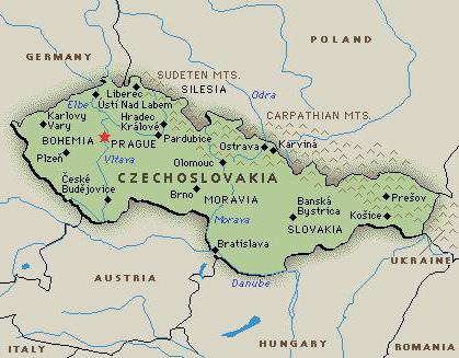 desintegración de checoslovaquia