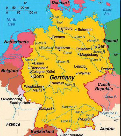 германію на мапі