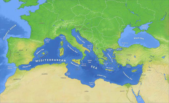 watertemperatuur in de Middellandse Zee