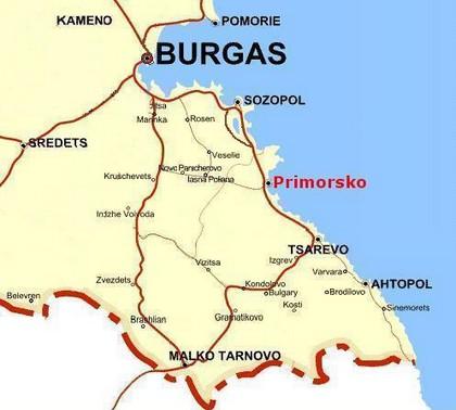  mapa da bulgaria primorsko 