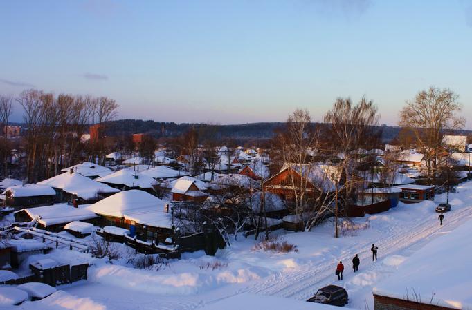 oraș de iarnă