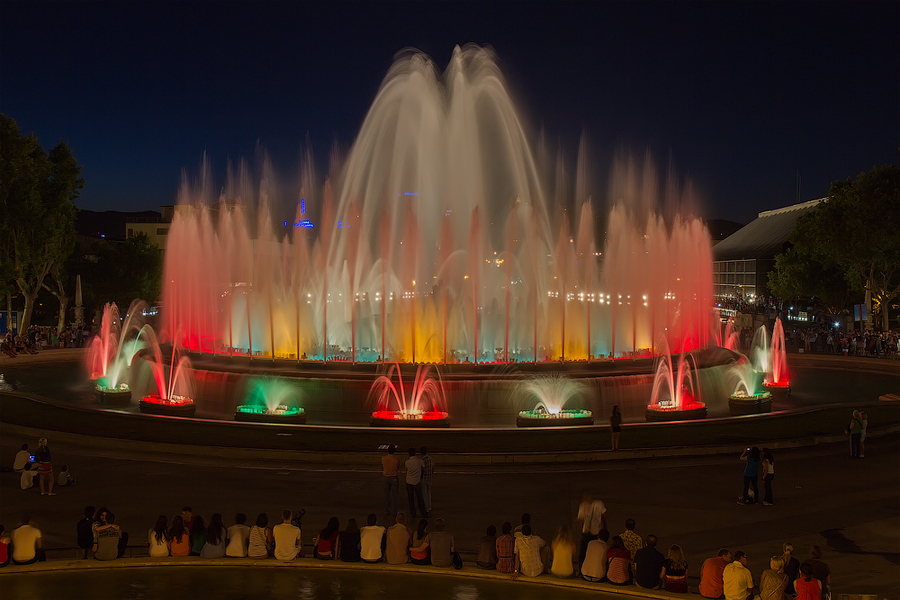 Fontein van de nacht van Barcelona