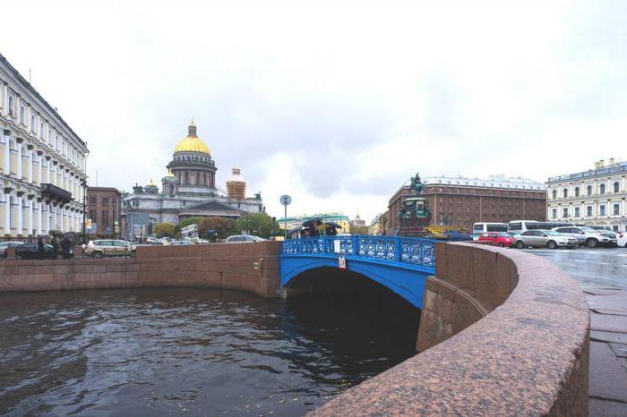 modrý most v Petrohrade